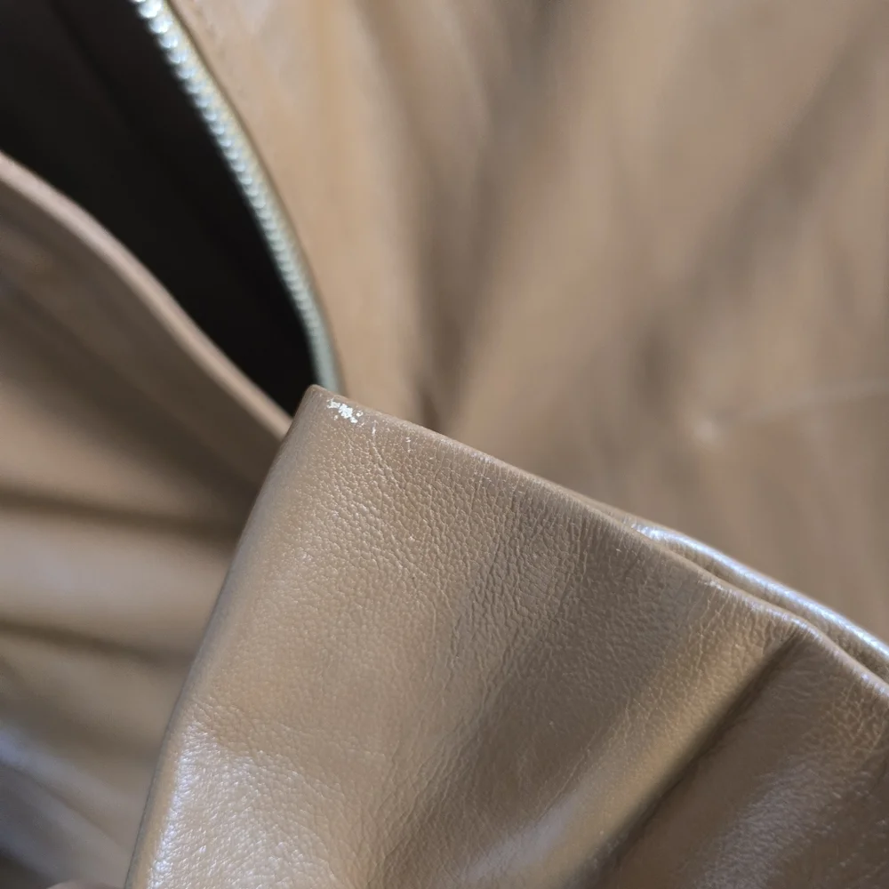 Santa Maria Del Fiore Brown Leather Coat.  Italian Size 46 /US L - Picture 3 of 5